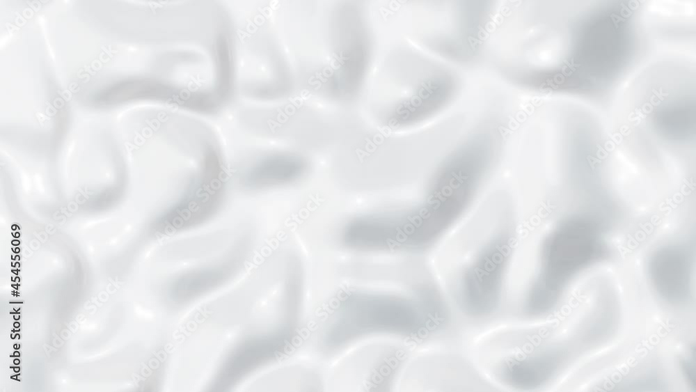 Aufkleber seamless looping 3d animation of the abstract morphing milky white motion background rendered in uhd