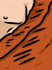 art monk fabric and body man cartoon background