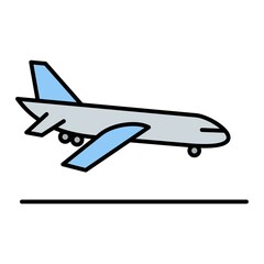 Vector Landing Filled Outline Icon Design