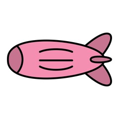 Vector Zeppelin Filled Outline Icon Design © Muhammad