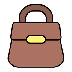 Vector Bag Filled Outline Icon Design