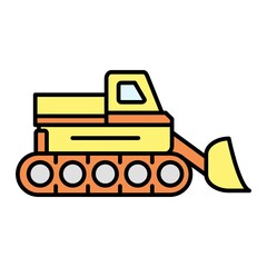 Vector Snow Truck Filled Outline Icon Design