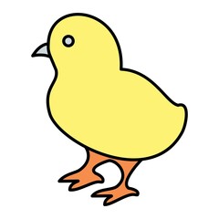  Vector Chick Filled Outline Icon Design