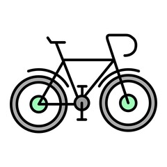 Vector Bicycle Filled Outline Icon Design