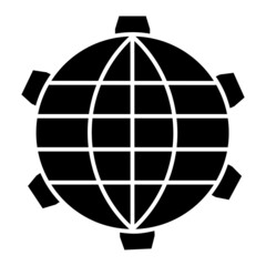 Vector Cyberspace Glyph Icon Design