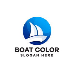 Boat Gradient Logo Design