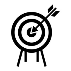 Vector Target Glyph Icon Design