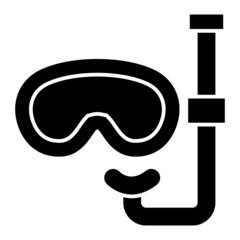 Vector Scuba Mask Glyph Icon Design