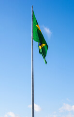 Bandeira do Brasil dentro do Parque da Independência na cidade de São Paulo