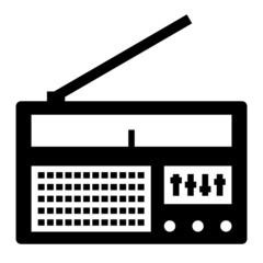 Vector Radio Glyph Icon Design