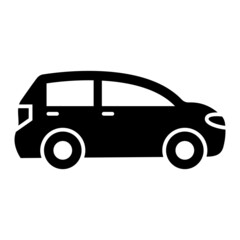 Vector Car Travel Glyph Icon Design