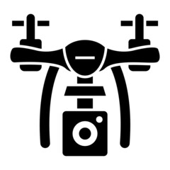 Vector Drone Glyph Icon Design