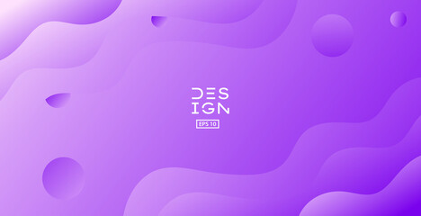Abstract Purple color background with wavy line. Dynamic shapes composition. Vector illustration