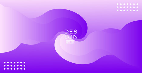 Abstract Purple color background with wavy line. Dynamic shapes composition. Vector illustration