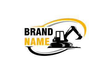 Excavator logo template vector. Heavy equipment logo vector for construction company. Creative excavator illustration for logo template. © Monk