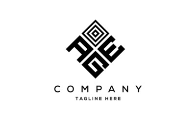 AEG square three latter logo vector