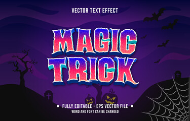 Editable text effect scary halloween event theme style for digital and print media template