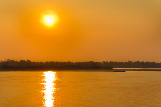 Makong River in the evening.