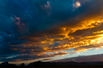 Fototapeta na wymiar Sky and clouds at dawn