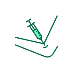 Blood test color line icon. Isolated vector element.