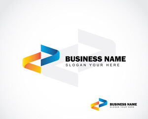 logistics logo creative arrow business abstract design sign symbol connect