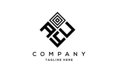 AUY square three latter logo vector