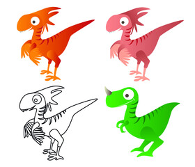 Cute dinosaurs. Dinosaur Vector Character.
