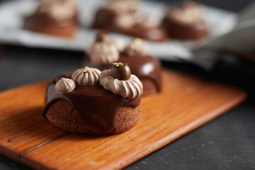 Tasty homemade chocolate cake