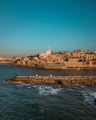 Jaffa Aerial view on a sunset. Tel Aviv, Israel