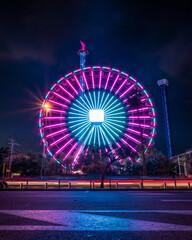 Ferris wheel attraction in Luna Park Tel Aviv