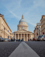 Fototapeta na wymiar Place du Panthéon, Latin Quarter, Montagne Sainte-Geneviève, in Paris, France