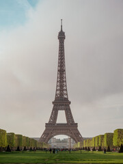 Fototapeta na wymiar Close view of Eifel tower, Paris, France