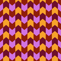 Seamless pattern. Arrows ornament. Ethnic motif. Arrowheads wallpaper. Geometrical backdrop. Folk background. Mosaic digital paper. Geometric textile print. Abstract web design. Vector art.