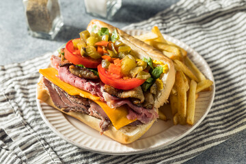 Homemade Chicago Jim Shoe Roast Beef Sandwich