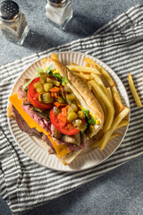 Homemade Chicago Jim Shoe Roast Beef Sandwich