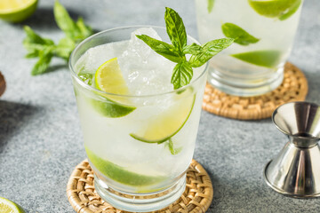 Boozy Cold Refreshing Mint Mojito