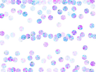 Pale holographic metallic gradient confetti sequins vector scatter.