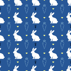Bunny seamless pattern for holiday