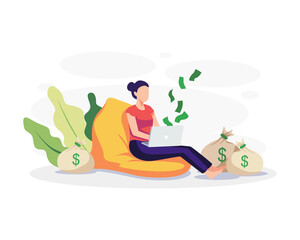 Passive income concept illustration