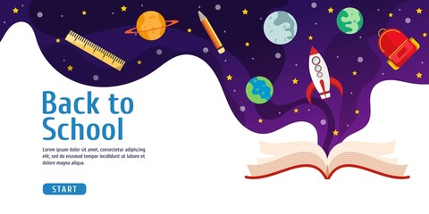 Back to school background with space design. Suitable for banner, poster, landing page, etc. Vector illustration