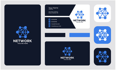 Fototapeta premium creative circle, technology, startup, finance blockchain logo template