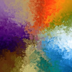 Abstract background with multicoloured rays. Brush distortion