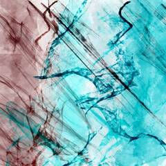Abstract pale background with alcohol ink effect. Brown and blue colours