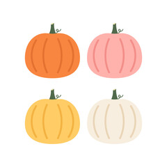 Pumpkin vector. Pumpkin on white background.