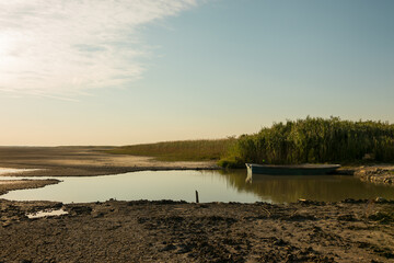 Dry lake Rusanda in Serbia