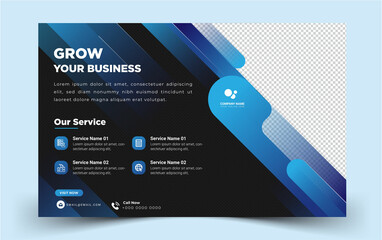Modern business banner template Premium Vector