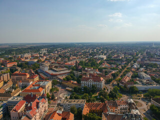Fototapeta na wymiar Drone view to the city of Pecs, Hungary