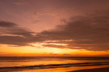 Obraz na płótnie Canvas Sunset over the sea. Nature and travel concept