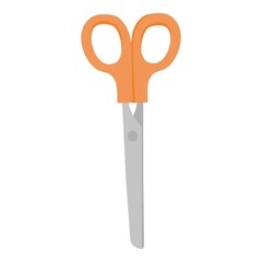 School scissors icon cartoon vector. Stationery cut