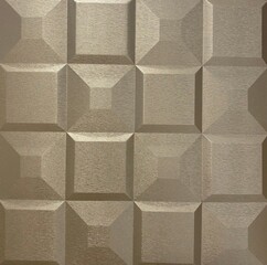 Seamless Gold Cubed 3D Wall Panel